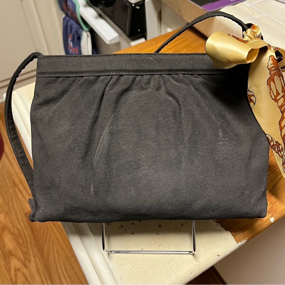Morris Moskowitz Purse 1960’s grey suede